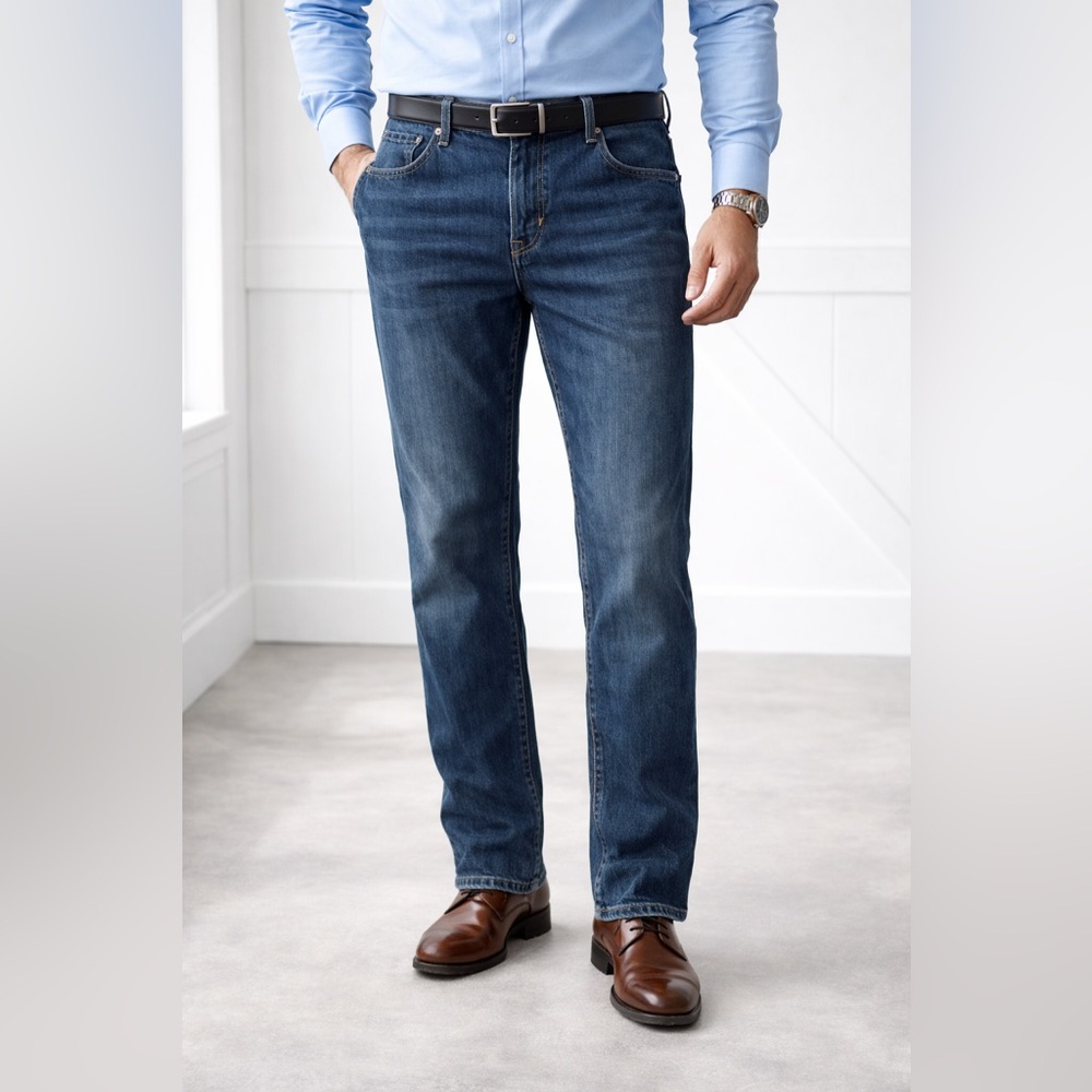 Tommy Bahama Men's Dark Blue Straight Jeans